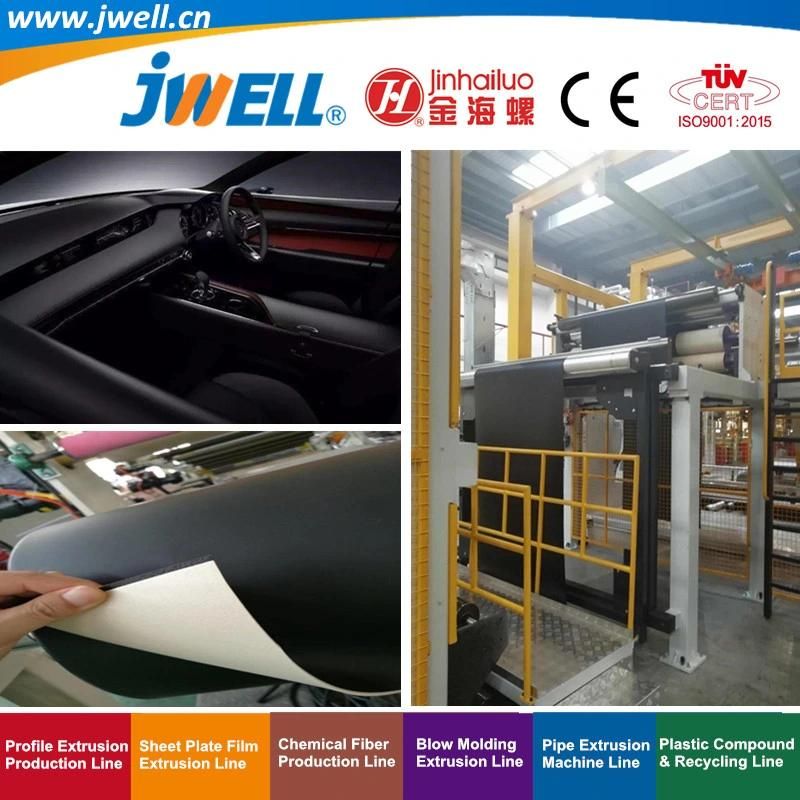 Jwell-PVC|Tpo|Poe Plastic Leather Sheet Recycling Agricultural Making Extruder Machine for Automobile Application Series (5)