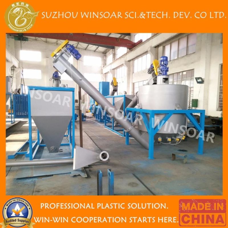 Plastic Recycling Washing Crushing Granulating Pelletizing Production Line Machine for HDPE Drum Bucket/ Pet Water Bottle/ PE/HDPE Milk Bottle Scraps Flakes