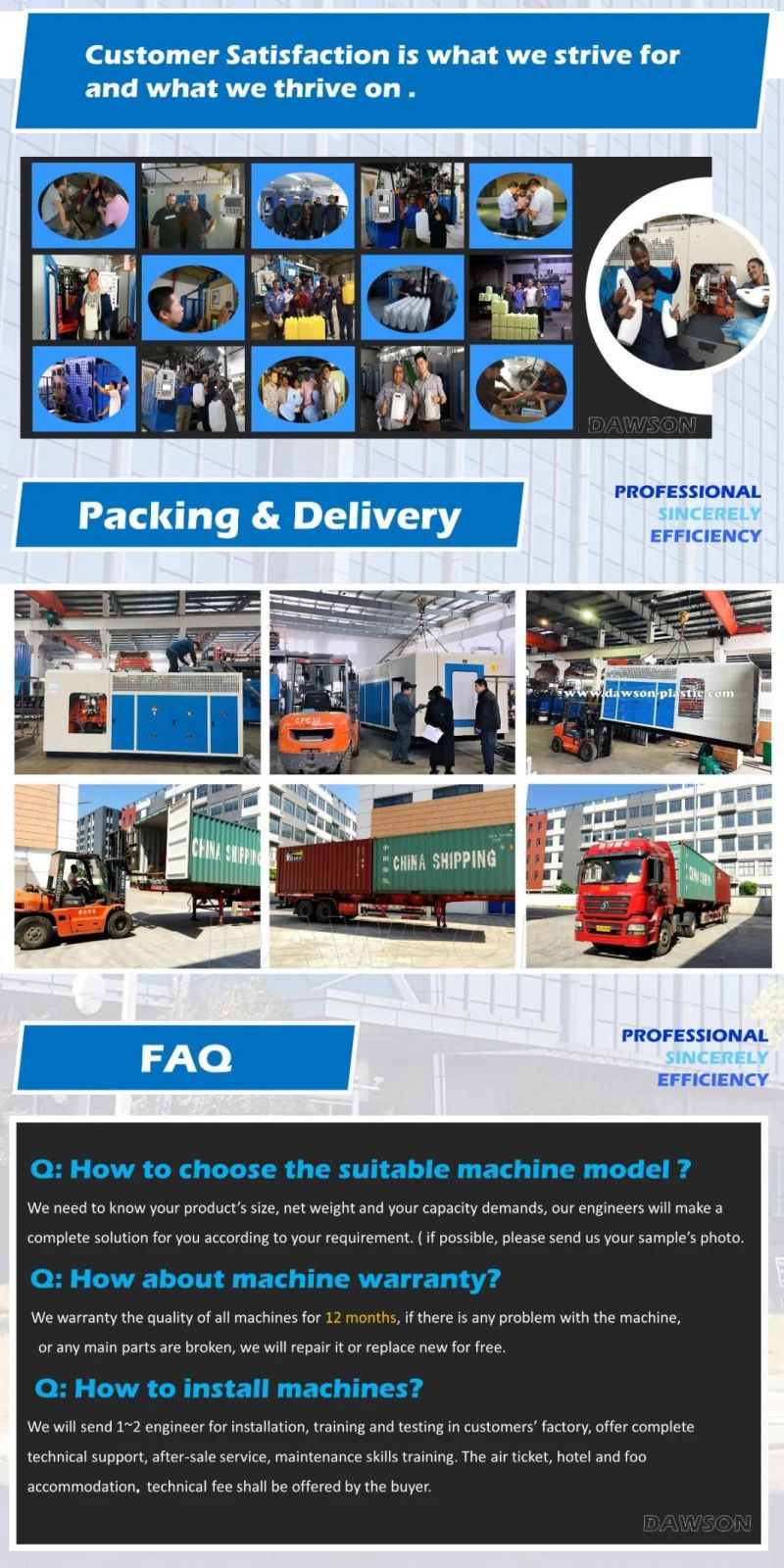 CE Proved for 5L Car Oil Bottle Plasic Molding Machine