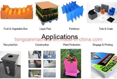 Tongsan 2100mm PP Hollow Corrugated Sheet Making Machine 2-10m/Min