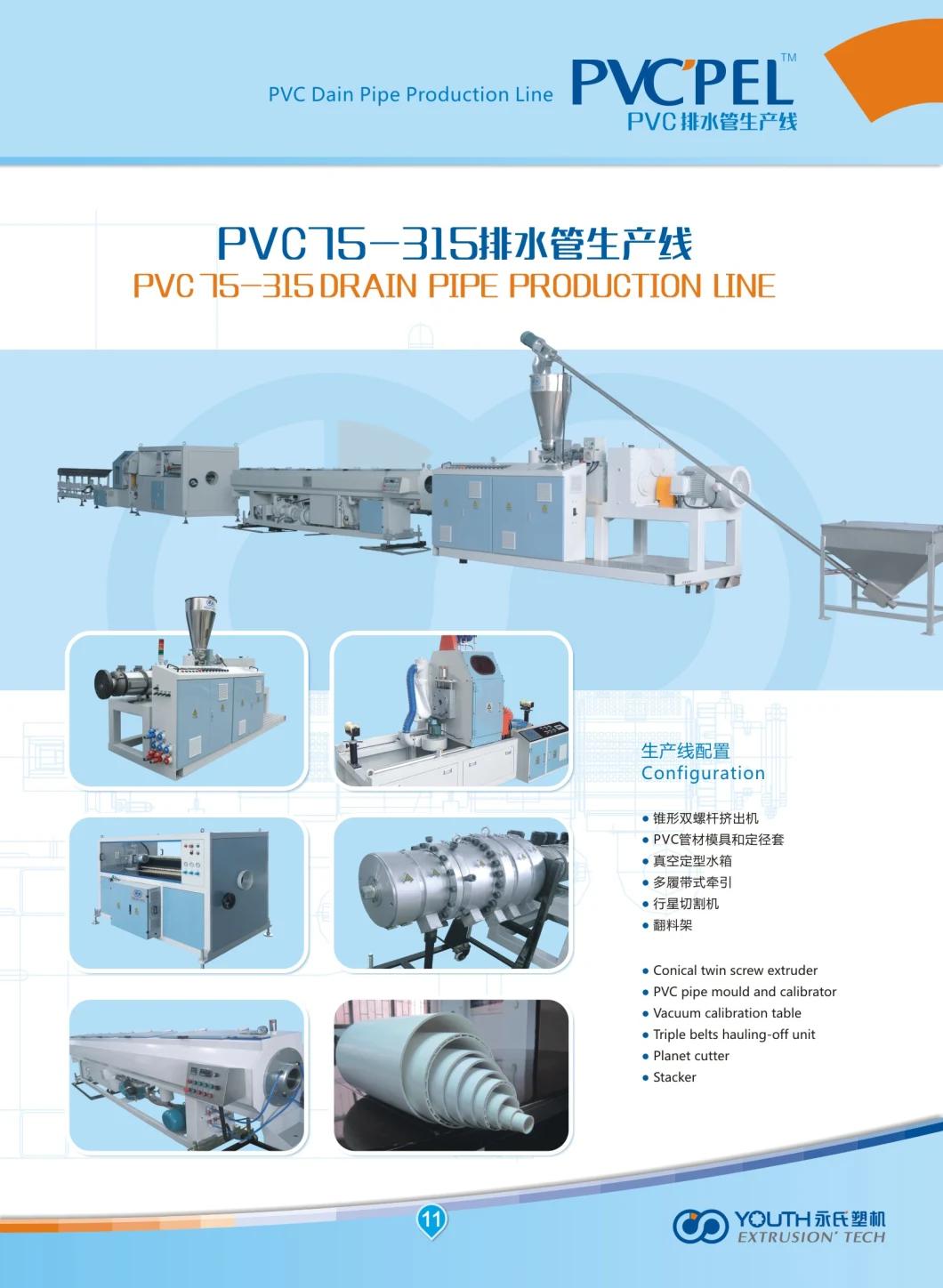 High Quality PVC UPVC CPVC Pipe Making Machine for 16-400mm Pipe