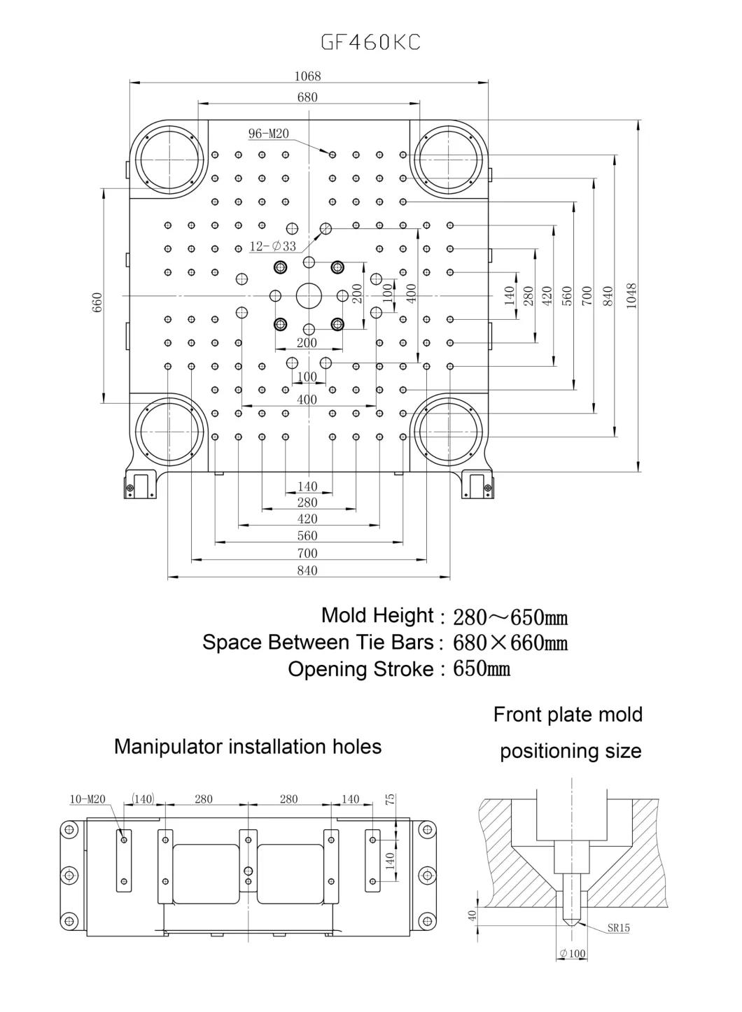 GF460 Kc Disposable Food Container Making Machine Plastic Lunch Box Injection Molding Machine