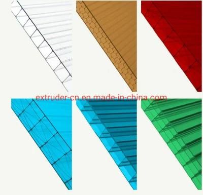 UV Coating Twin Wall Polycarbonate PC Hollow Sheet Extrusion Machine