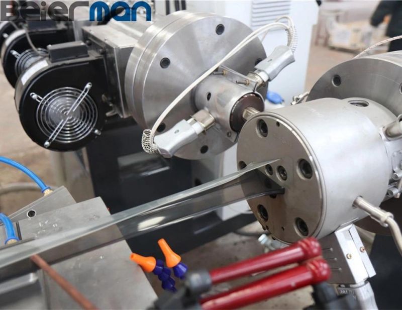 Beierman 2021 New Design Sj45/25 Single Screw Extrusion PVC Irregular Supermarket Price Tag Making Machine Line with Tape Winding Device