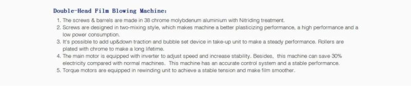 Double Head Film Blowing Machine Blowing Film Machine