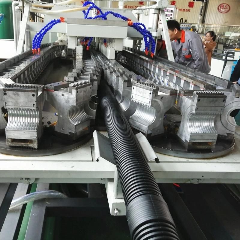 32-250mm Dwc Double Wall Corrugated Pipe Plastic Extruder Extrusion Making Machine