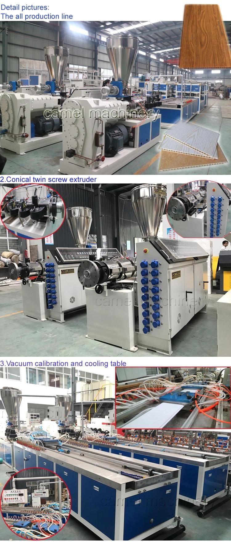 New PVC WPC Wall Panel Extrusion Line/Wood Plastic Making Machine