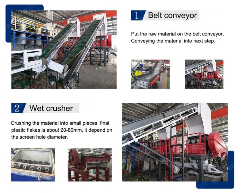 High Quality Waste Scrap Pet Bottle Grinding Washing Recycling Machine