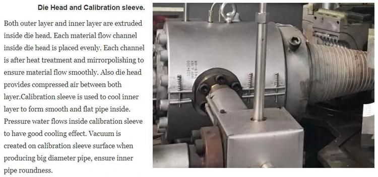 Big Diameter HDPE Plastic Double Wall Corrugated Pipe Extrusion Line PE Pipe Making Line