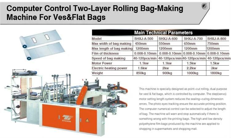 Computer Control Two-Layer Rolling Bag Making Machine