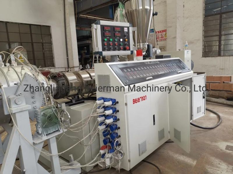 Factory Price of 220V 415V 380V Sjsz Series PVC UPVC WPC Plastic Powder Processing Conical Double Screw Extruder ABB/Delta/Siemens