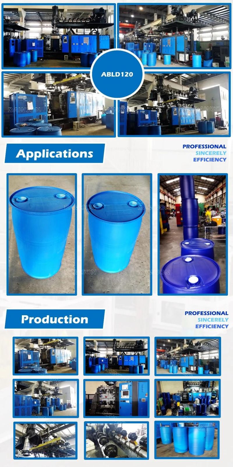 50L 60L Drums Accumulation Type Large Blow Molding Machine