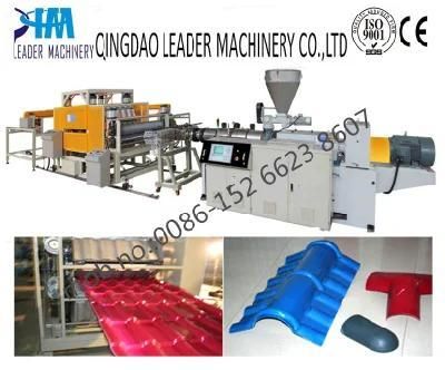 1040mm Width UPVC/PVC Bamboo Roofing Sheet Extrusion Line