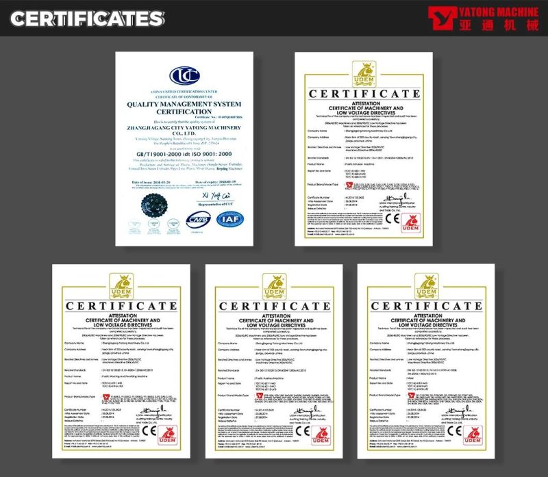 Yatong Automatic Plastic Pipe Production Line with 1 Year Guarantee