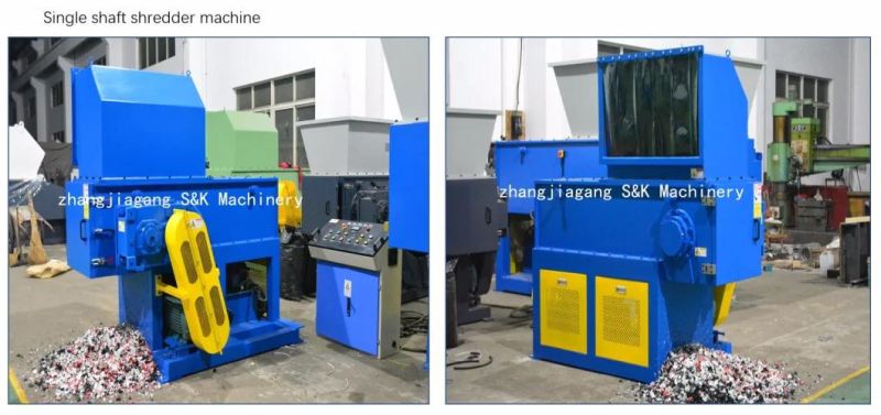PA Nylon Clothes Polyester Pet Bottle Barrels Wood Film Bags Copper Wire Plastic Rubber Aluminum PP PE Lump Single Double Shaft Crushing Crusher Machine