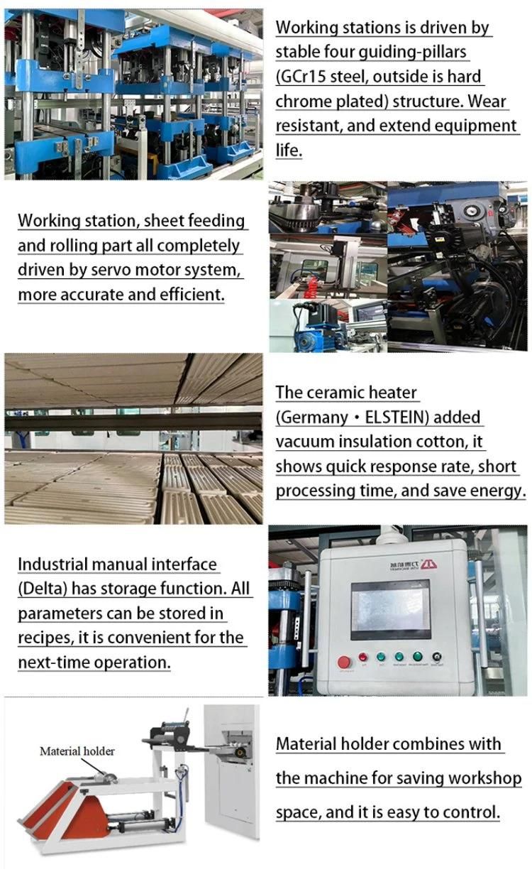 Plastic Food Storage Containers Four-Station Thermoforming Machine Plastic Box Making Machine