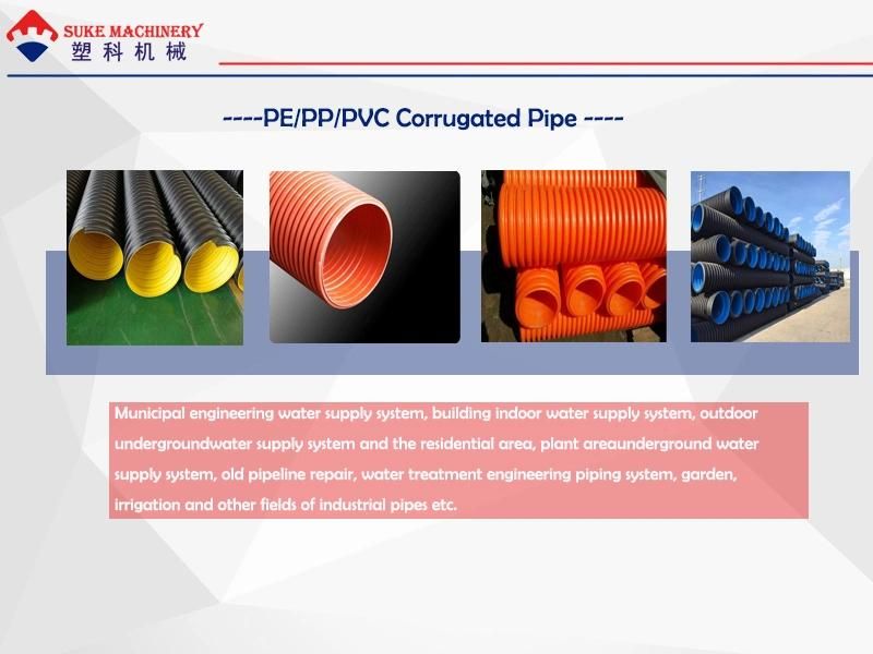 PE/PVC Single/Double Wall Corrugated Pipe Production Extrusion Machine Line