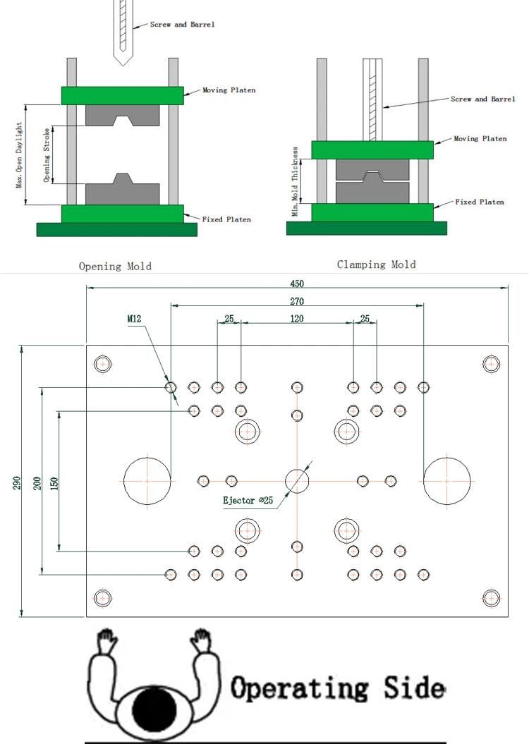 Vertical Plastic Hand Injection Moulding Machine
