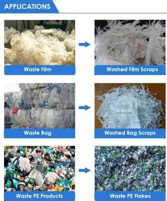 Plastic Pet Bottle Flakes Hot Washing Recycling Machine Line