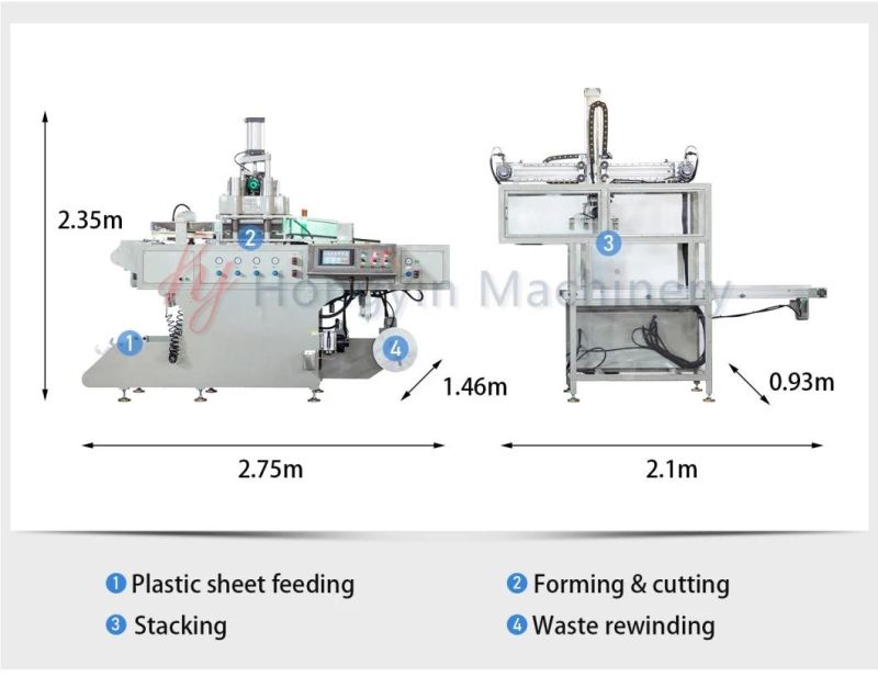 dB-51/62 High Speed Plastic Thermoforming Single Station Forming and Cutting Machine