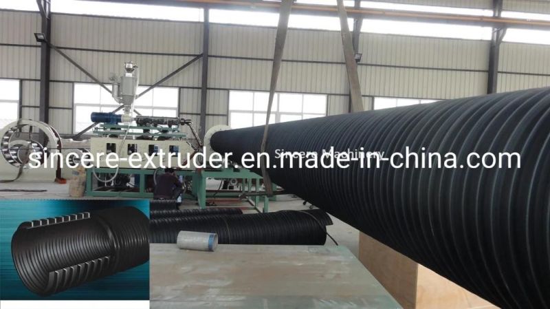 Structural-Wall HDPE Spiral Enhanced Pipe Extrusion Production Machine Line