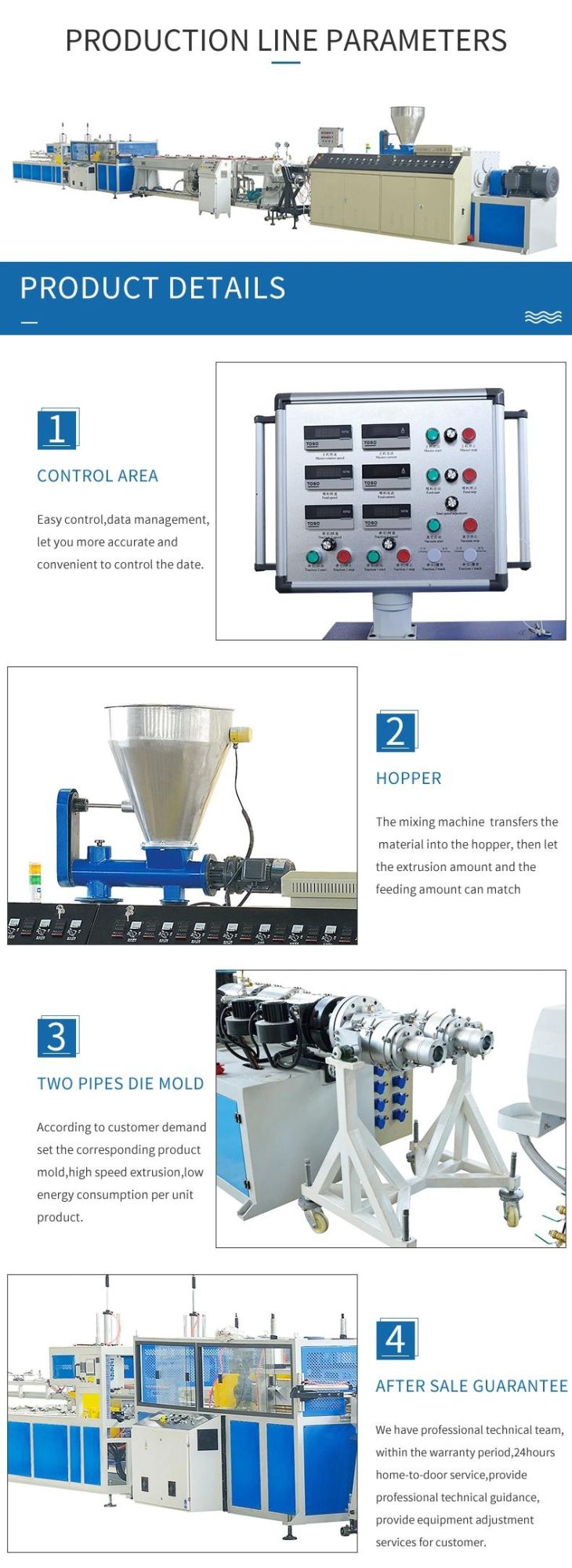 PVC Two Conduit Pipes Extruder Plastic Machine