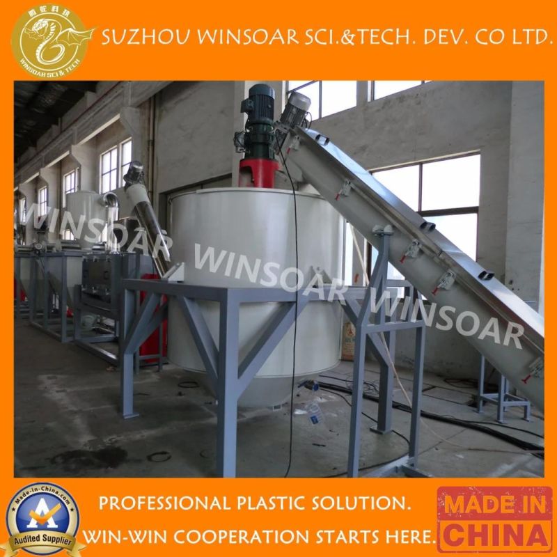 Plastic Recycling Washing Crushing Granulating Pelletizing Production Line Machine for HDPE Drum Bucket/ Pet Water Bottle/ PE/HDPE Milk Bottle Scraps Flakes