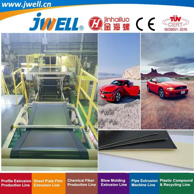 Jwell-PVC|Tpo|Poe Plastic Leather Sheet Recycling Agricultural Making Extruder Machine for Automobile Application Series (5)