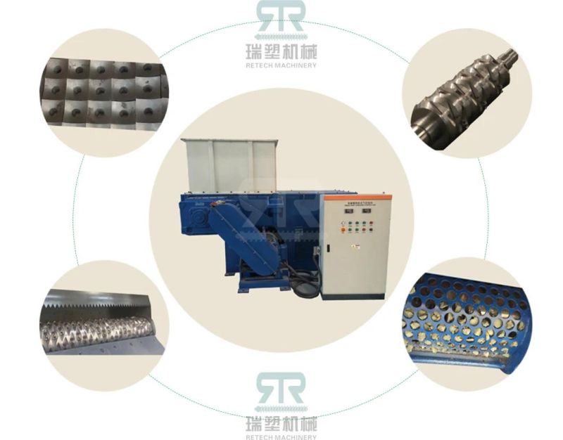 Plastic Shredding Machine PP PE HDPE Bottle Barrel Recycling Single Shaft Shredder