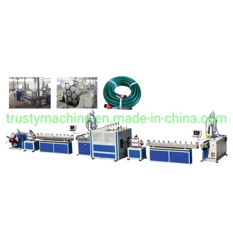Single Extruder PVC Fiber Reinforced Hose Extrusion Line Plastic Garden Soft Pipe Making Machine