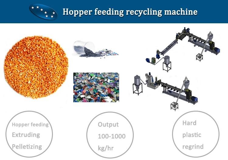 Waste PP PE Plastic Recycling Pelletizing Granulating Machine