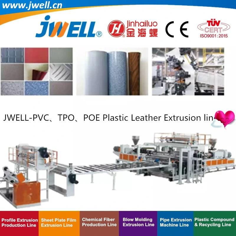 Jwell-PVC|Tpo|Poe Plastic Leather Sheet Recycling Agricultural Making Extruder Machine for Automobile Application Series (5)