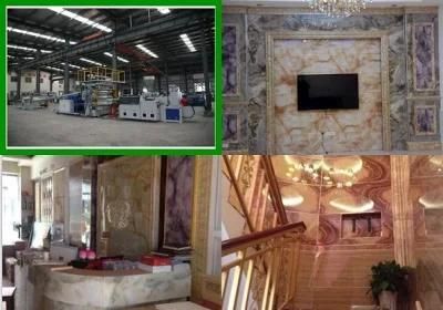 Online Continuous Hot-Stamping PVC Imitation Marble Extrusion Line