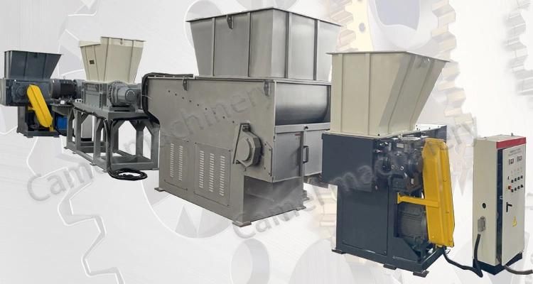 Waste Plastic Paper Shredder Double Shaft Shredding Recycling Machine
