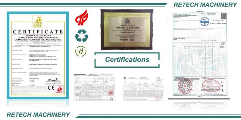 Plastic Recycling Pelletizer PP PE LDPE HDPE Film Flakes Granulator