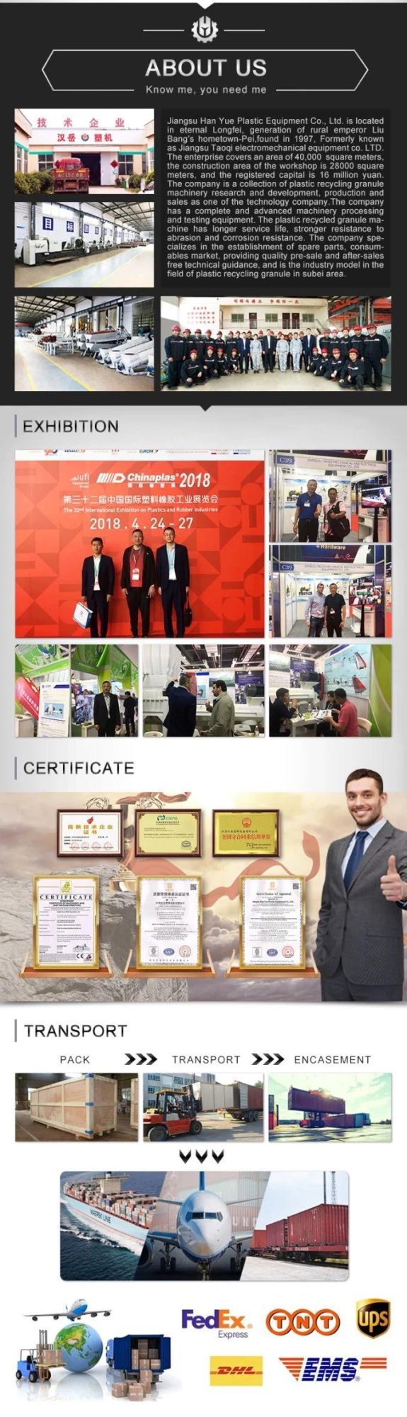 CE ISO Certificate Plastic Recycling Crusher Machine Grinder Crusher Machinery with Waste PE Film Crushing