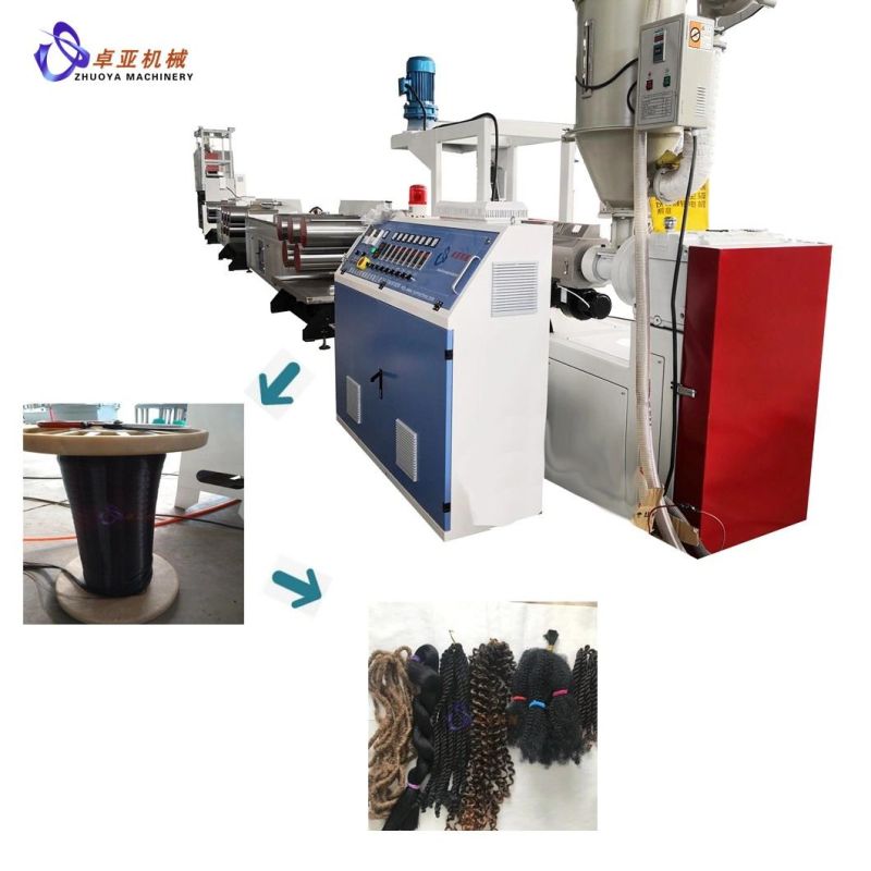 Pet/PP/PA/PBT Human Hair Synthetic Hair Wig Fiber Filament Making Machine