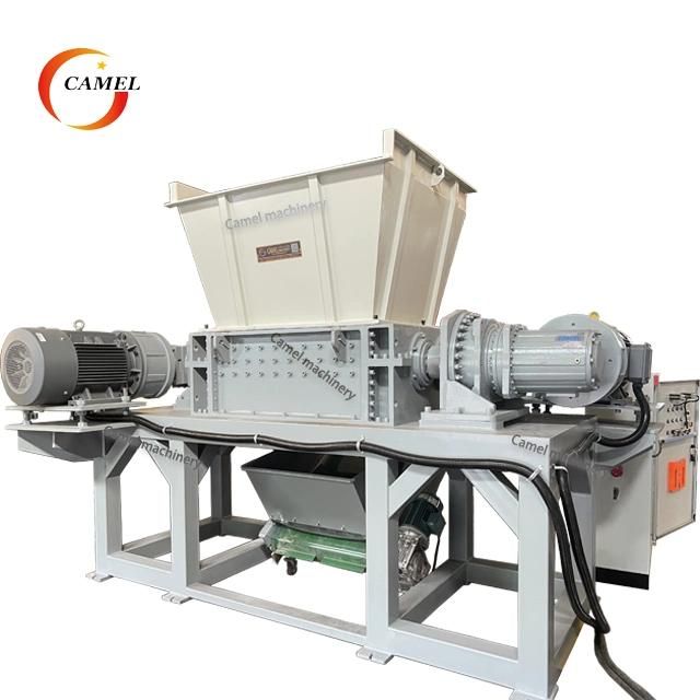Waste Plastic Paper Shredder Double Shaft Shredding Recycling Machine