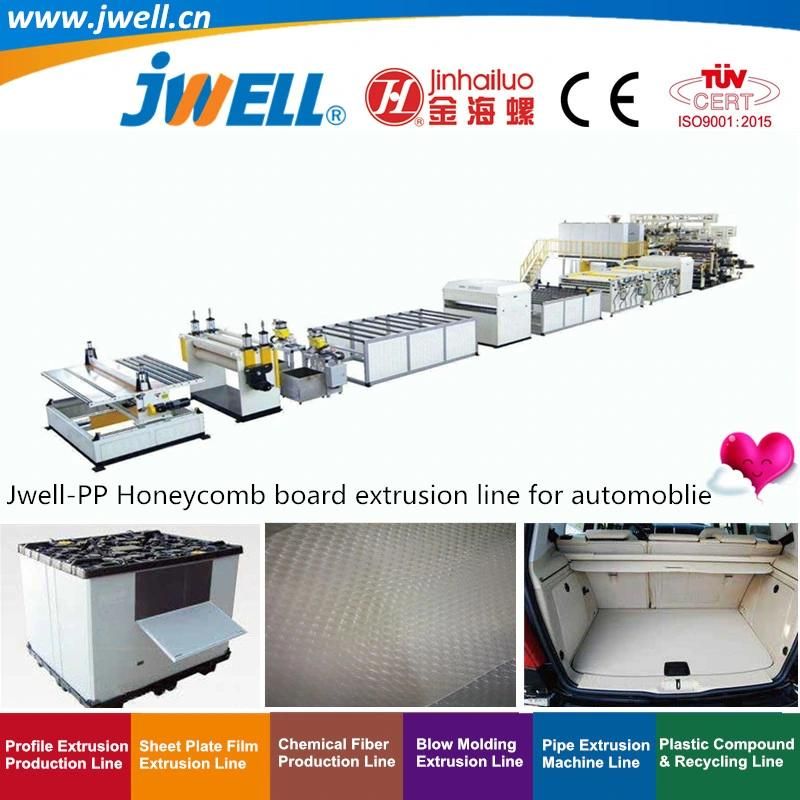 Jwell-PP Plastic Honeycomb Board Plate Recycling Agricultural Making Machine for Manufacturing Different Kinds of High Strength Packing Box and Automoblie
