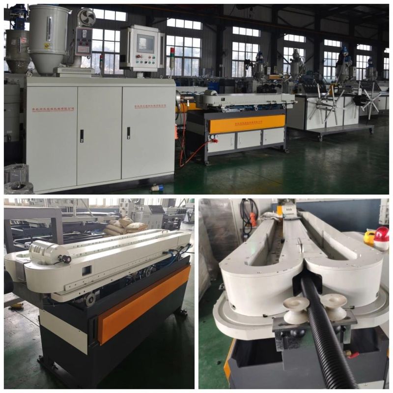 PP PE PVC Electric Wire Threading Single Wall Corrugated Pipe Hose Tube Making Machine
