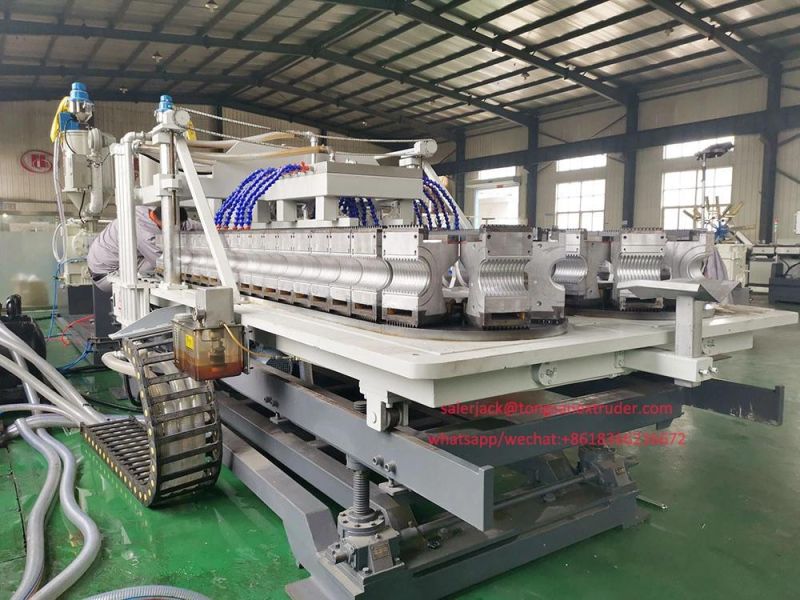 Double Wall Corrugated Plastic HDPE Pipe Extrusion Line