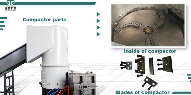 Plastic Recycling Pelletizer PP PE LDPE HDPE Film Flakes Granulator