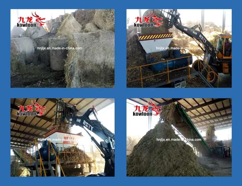 Replaceable Blades Mobile Double Shaft Wood Shredder