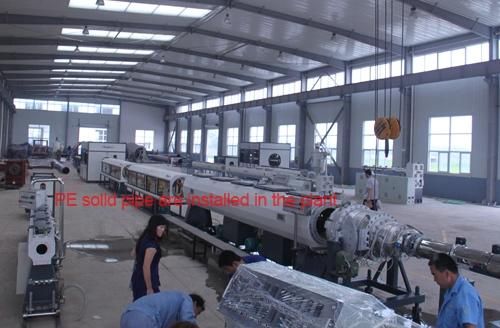 HDPE Solid Pressure Water Supply Plastic Pipe Making Extrusion Line
