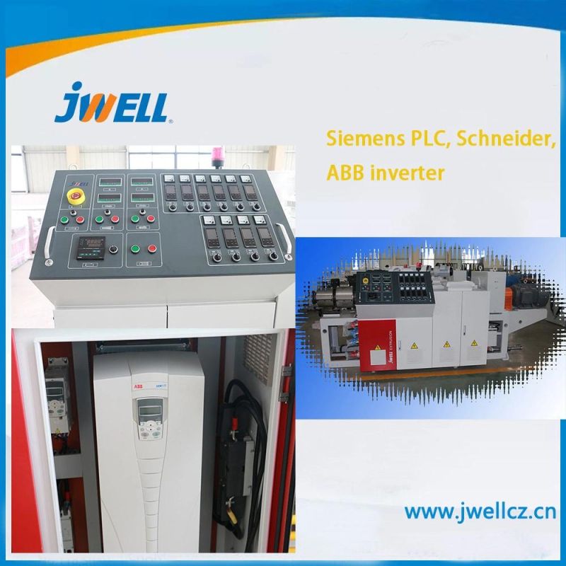 Jwell Plastic WPC PVC Spc/PVC Decoration Floor/Decking//Board/Wallboard Fence Easy Assemble Portable Extruder Making Machine