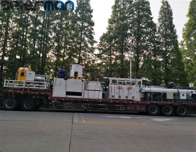 Double Screw Extruder Sjsz51/105 for Plastic PVC CPVC UPVC WPC Pipe Profile Granule Extrusion Machine with Horizontal Gearbox
