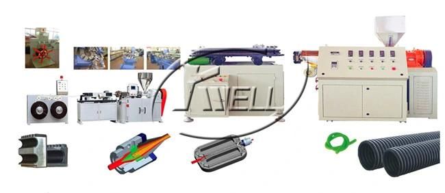 Corrugated Polyethylene Pipe Extruder Machine /Cable Protection Pipe Production Line