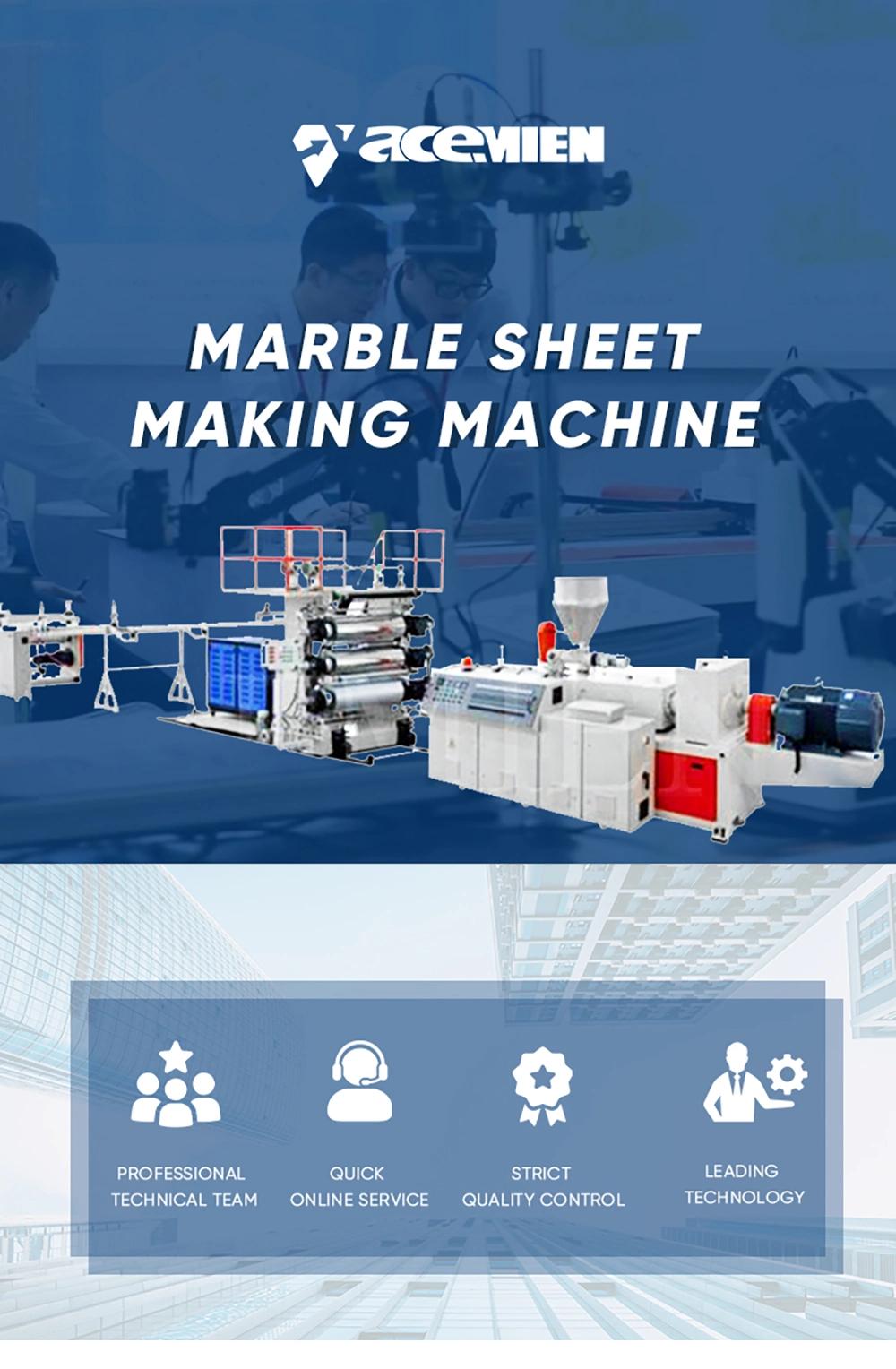 PVC Plastic Artificial Marble Plate Production Line Extruder Machine