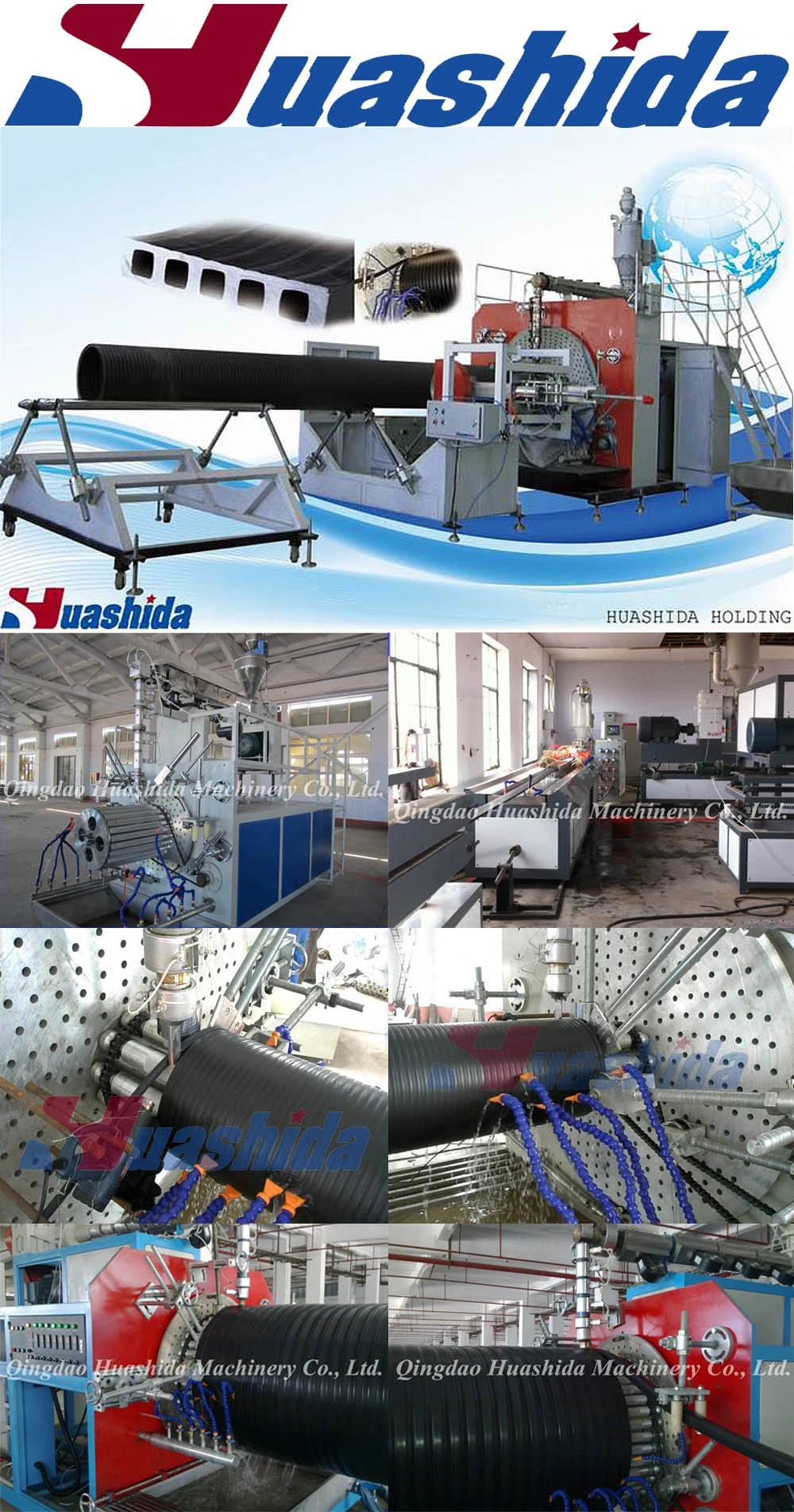 China Manufacturer HDPE Hollow Wall Sewerage Pipe Extrusion Line