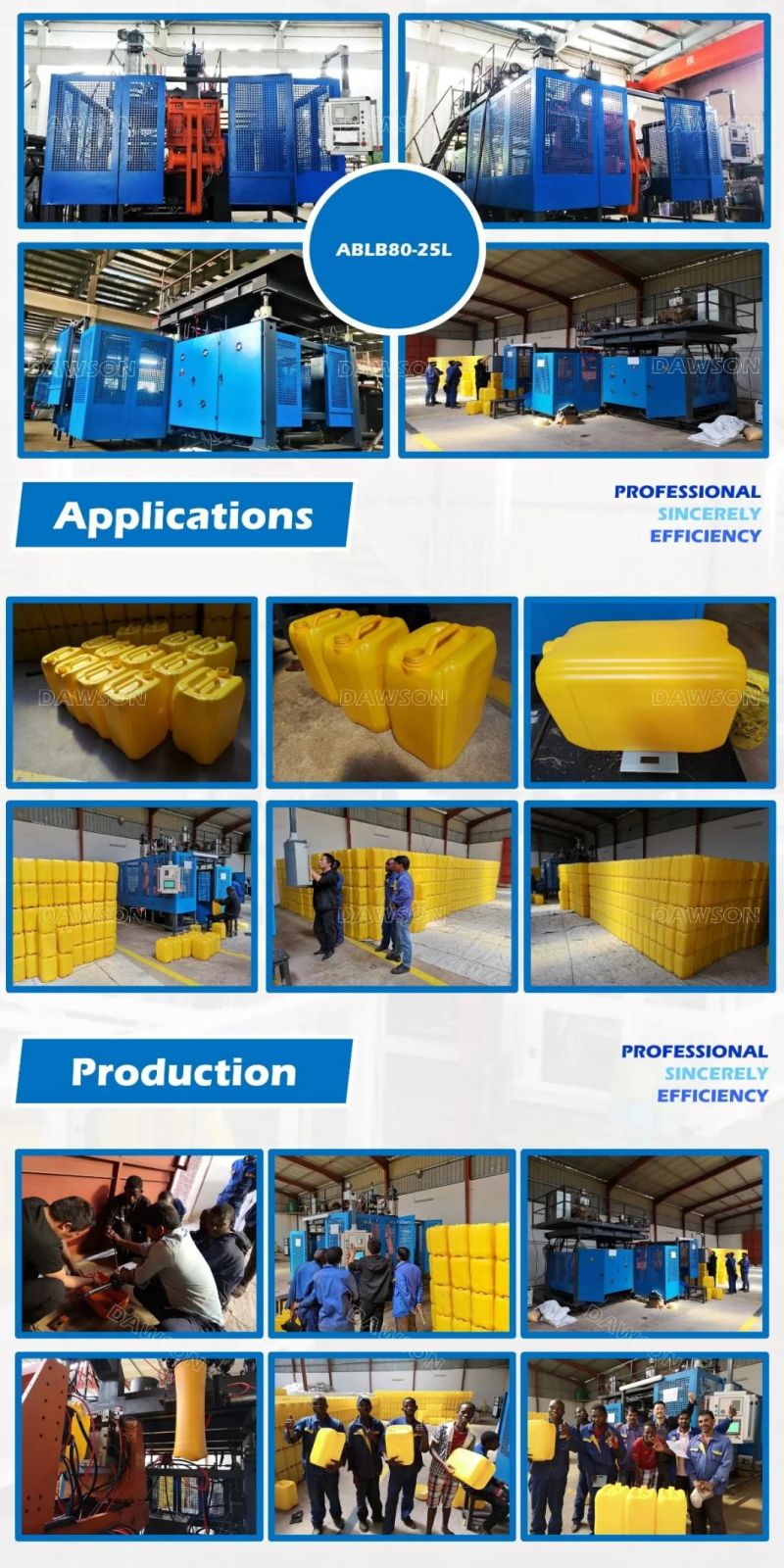 Hot Sale 20L HDPE Jerry Can Extruder Blow Molding Machine